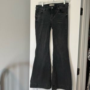 Free people black flare jeans 27